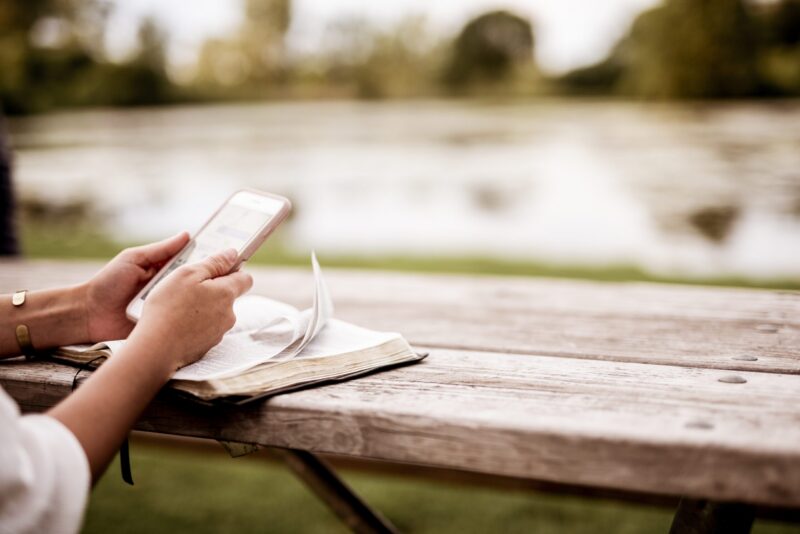 a-closeup-shot-of-a-female-using-her-smartphone